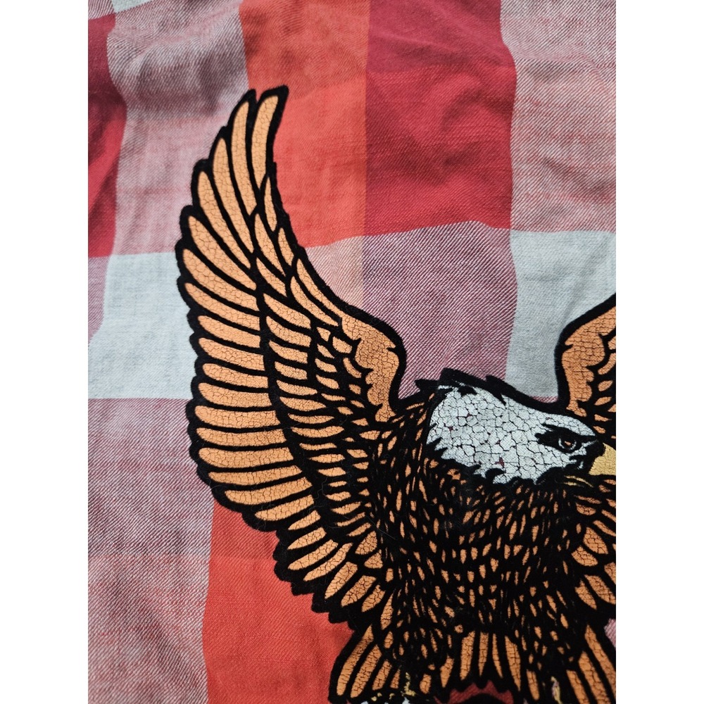 Harley-Davidson Women's Plaid Flannel Shirt - Screamin' Eagle Back (Size M) - Picture 12 of 16